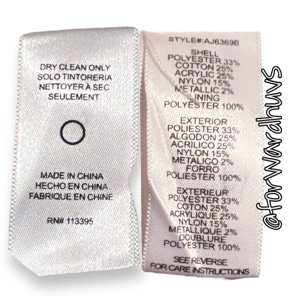 Aryn K Cream Tweed Fall/Spring Pea Coat/Jacket - Size XS - Picture 6 of 7